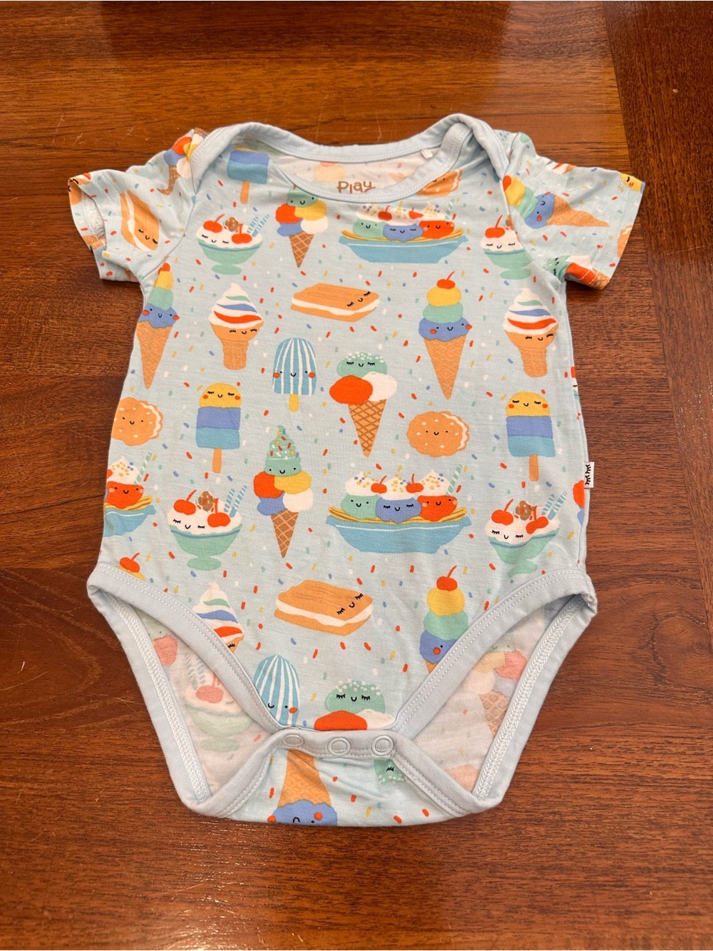 NWOT Little Sleepies Blueberry Ice Cream Social Bodysuit, 12-18M - Picture 7 of 7